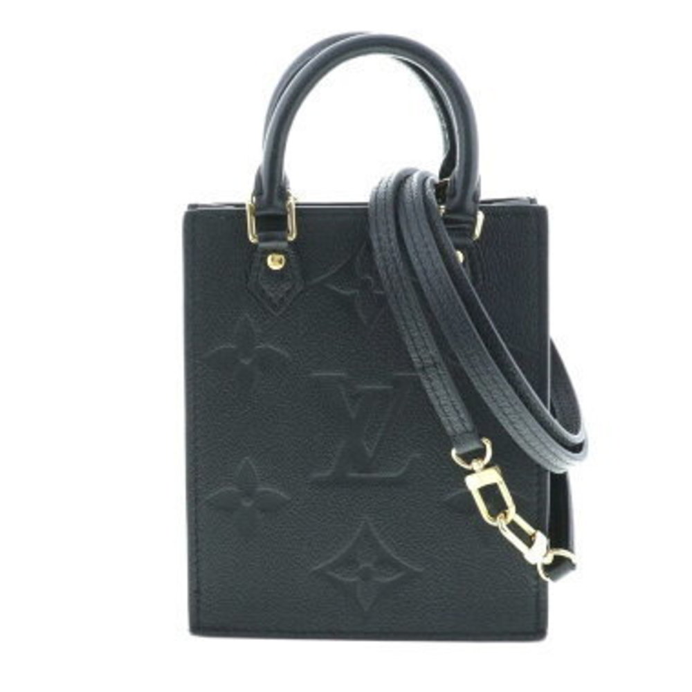 Louis Vuitton Petite Sac Plat Monogram Amplant Noir Shoulder Bag Black